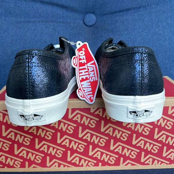 Vans Authentic Cracked Leather Black / Blue Men’s - Picture 14 of 16